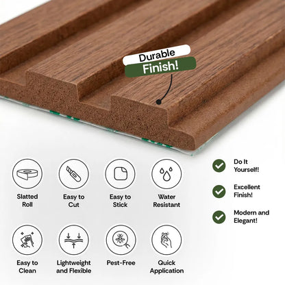 Peel & Stick Slat Wall Panel Rolls Kit