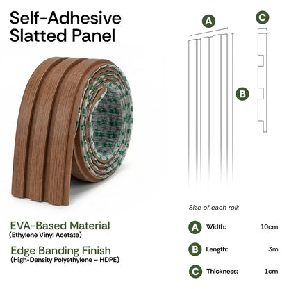 Peel & Stick Slat Wall Panel Rolls Kit